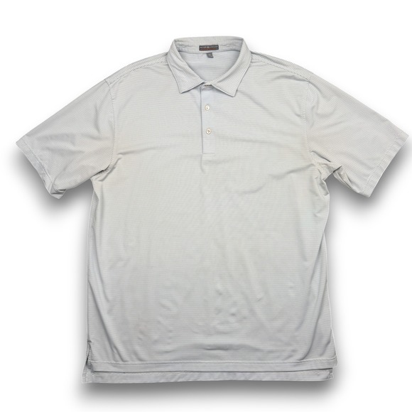 Peter Millar Other - Peter Millar Polo Shirt Men XL Blue Stripe Golf Comfort Short Sleeve Performance